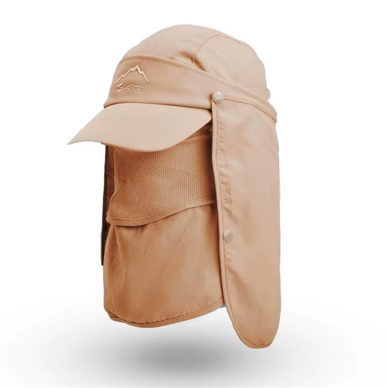 Summer Multifunctional Sunscreen Hat Outdoor Anti-Uv Hat Neck Cover Men Women Fast Dry Cap for Fishing Cycling Hiking Camping