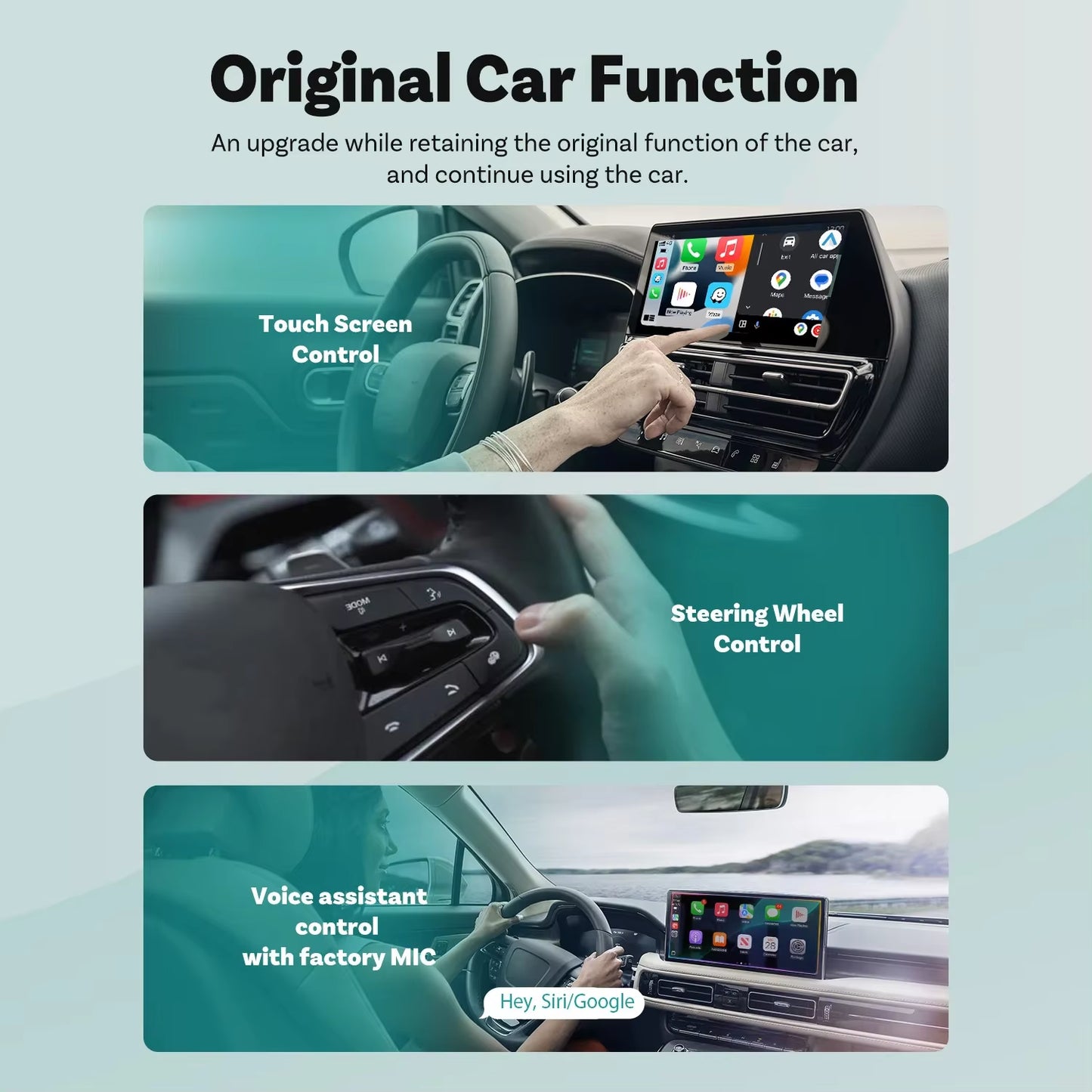 2025 New  MINI Wireless Android Auto Carplay Adapter Box Bluetooth Car Accessories for Iphone for Samsung Google Phone
