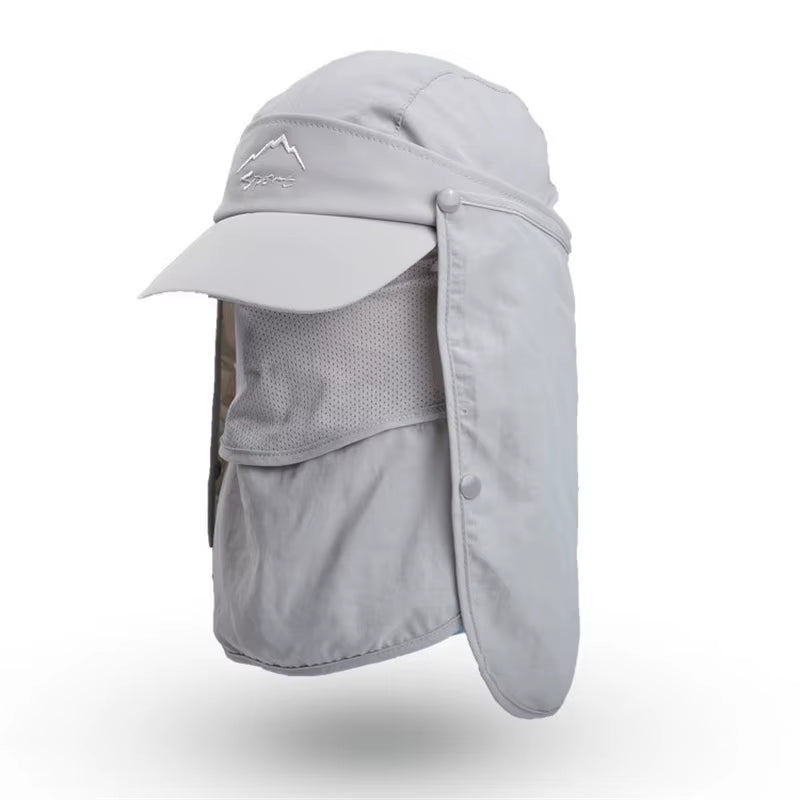 Summer Multifunctional Sunscreen Hat Outdoor Anti-Uv Hat Neck Cover Men Women Fast Dry Cap for Fishing Cycling Hiking Camping