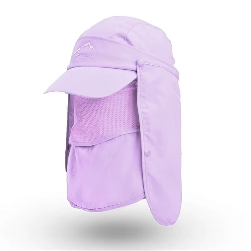 Summer Multifunctional Sunscreen Hat Outdoor Anti-Uv Hat Neck Cover Men Women Fast Dry Cap for Fishing Cycling Hiking Camping