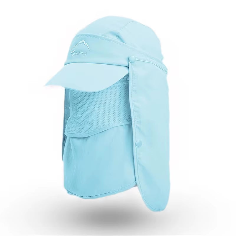 Summer Multifunctional Sunscreen Hat Outdoor Anti-Uv Hat Neck Cover Men Women Fast Dry Cap for Fishing Cycling Hiking Camping