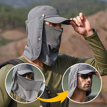 Summer Multifunctional Sunscreen Hat Outdoor Anti-Uv Hat Neck Cover Men Women Fast Dry Cap for Fishing Cycling Hiking Camping