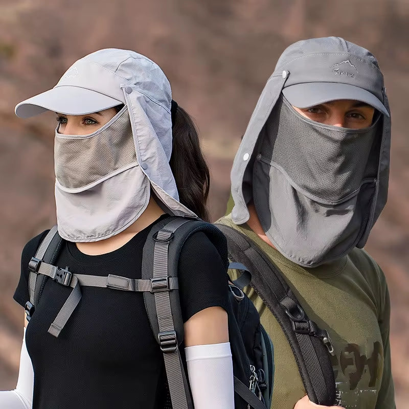 Summer Multifunctional Sunscreen Hat Outdoor Anti-Uv Hat Neck Cover Men Women Fast Dry Cap for Fishing Cycling Hiking Camping