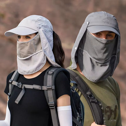 Summer Multifunctional Sunscreen Hat Outdoor Anti-Uv Hat Neck Cover Men Women Fast Dry Cap for Fishing Cycling Hiking Camping